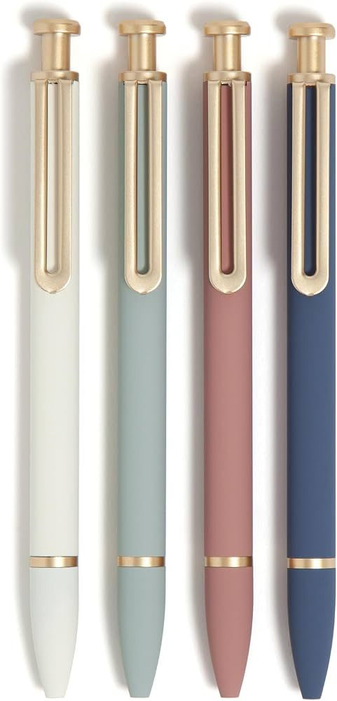U Brands Ballpoint Pens, 4 Pack, Bold 1.0 mm Point Black Ink, Atlantis Hue | Amazon (US)