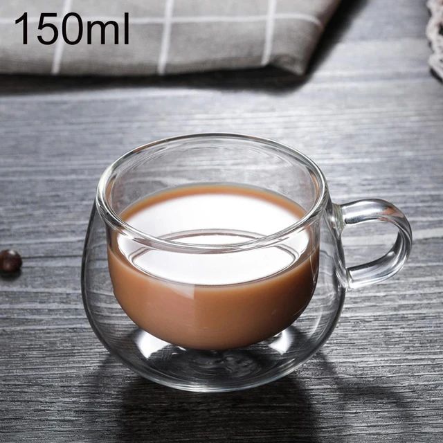 Copo térmico duplo 150ml, copo resistente ao calor com isolamento para beber café leite e chá ... | Aliexpress BR (BR)
