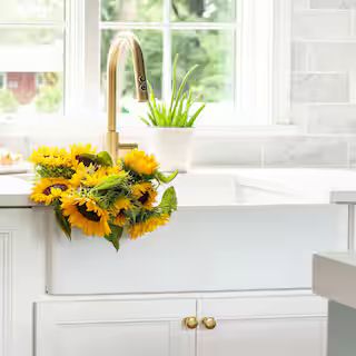 Turner 30 in. Farmhouse Apron Front Undermount Single Bowl Crisp White Fireclay Kitchen Sink | The Home Depot