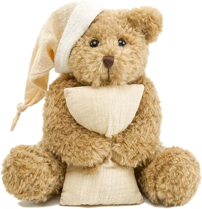 Teddy Bear Stuffed Animals, 11.7" Stuffed Bear Plush, Cute Stuffed Animal with Hat & Pillow, Smal... | Amazon (US)