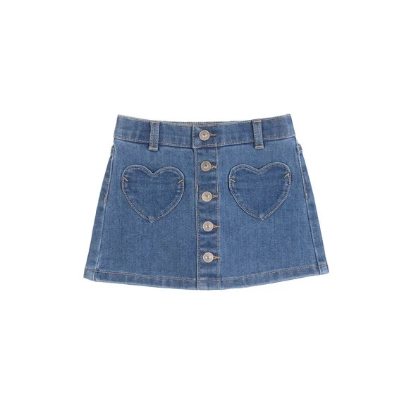 Wonder Nation Toddler Girl Denim Skort, Sizes 12M-5T | Walmart (US)