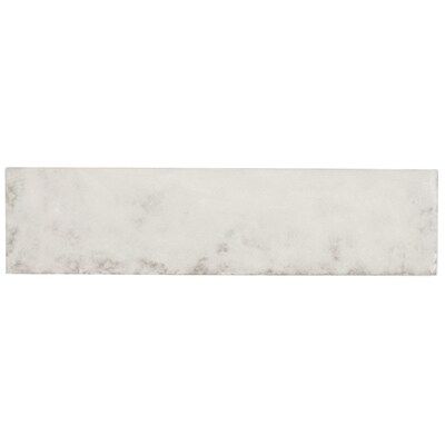 Boutique Ceramic Stone Hearth White 3-in x 12-in Glazed Ceramic Stone Look Wall Tile Lowes.com | Lowe's