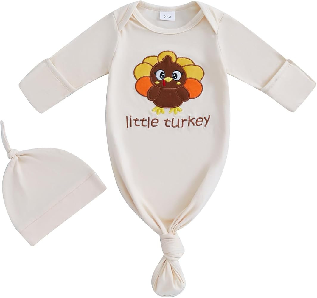 Newborn Boy Girl Coming Home Outfit Baby Infant Sleeper Gown Nightgown Outfits Cute Fall Winter P... | Amazon (US)