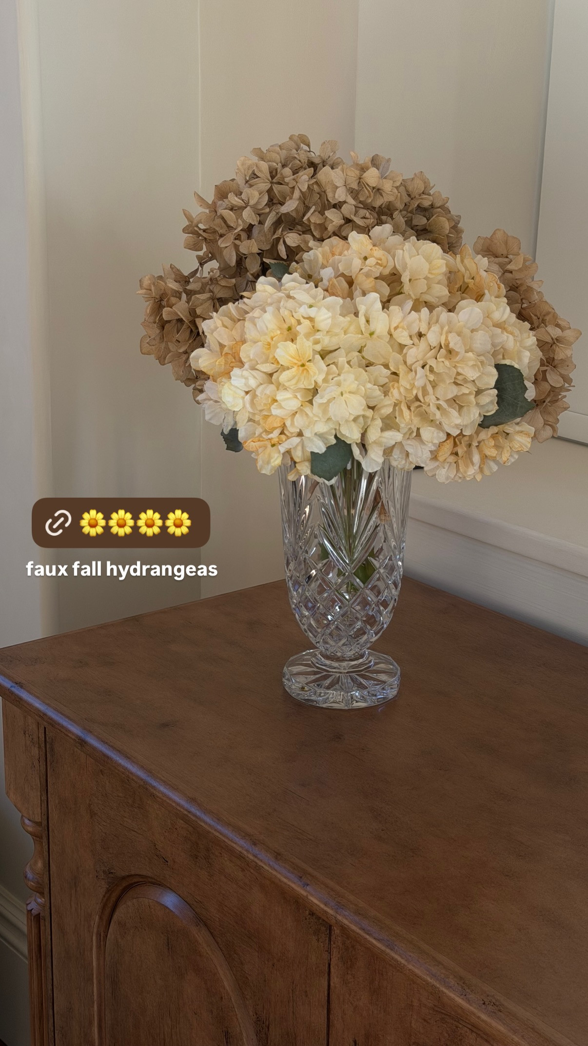 Faux fall hydrangeas! 

 #LTKHome