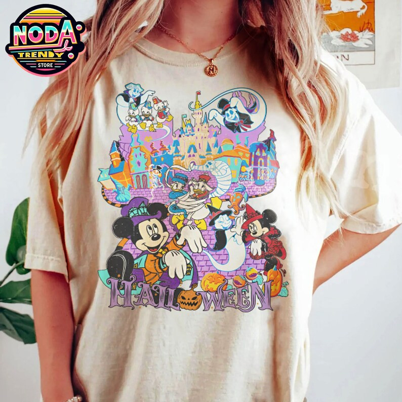 Vintage Disney Halloween Mickey And Friends Shirt, Mickey's Not So Scary T-shirt, Disneyland Happ... | Etsy (US)