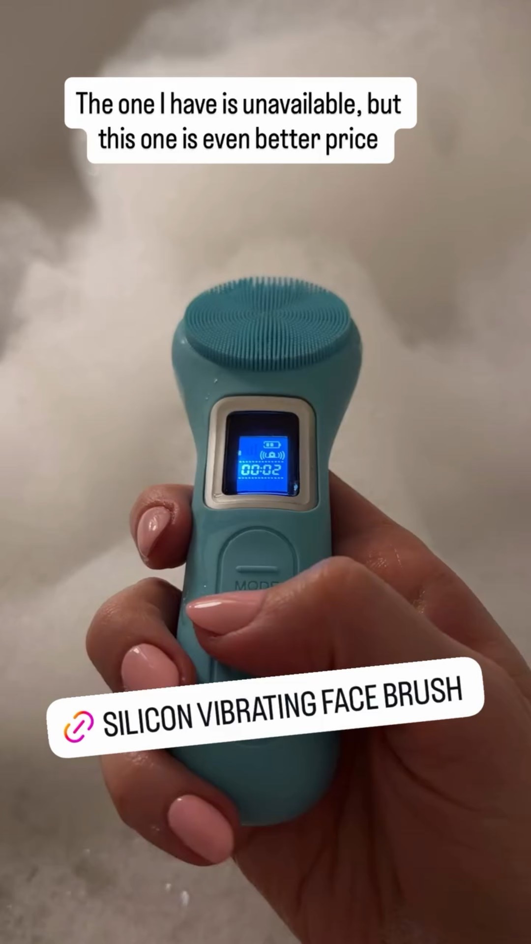 The one I have is unavailable, but this one is even better price bubble bath, silicone vibrating face brush 
