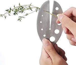 Herb Stripper Tool, Stainless Steel Herb Leaf Zipper for Kale, Chard, Collard Greens, Rosemary an... | Amazon (US)