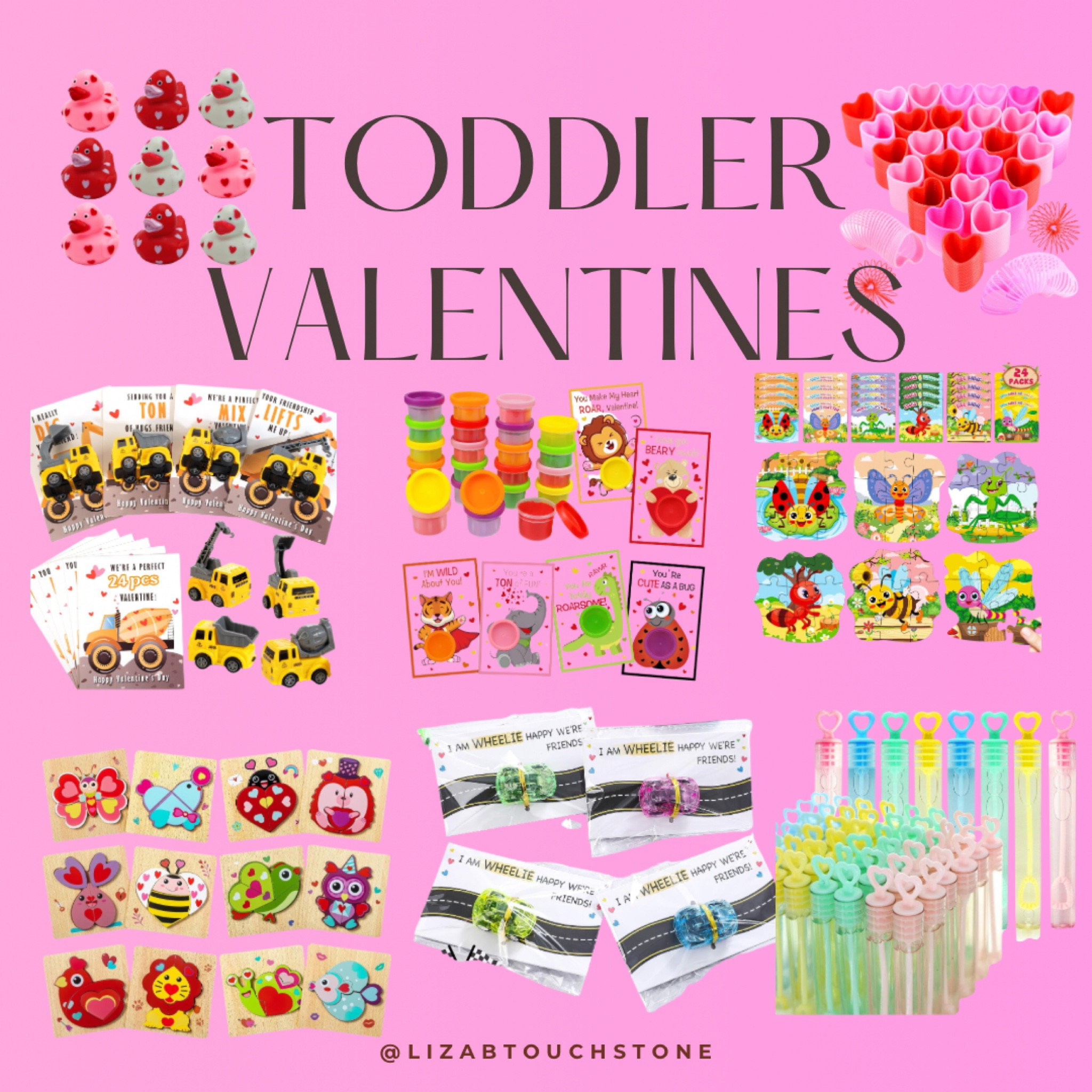 Ideas for class valentines for a toddler age 2-5 years old… getting one of these for my 2 year olds class!! 🩷

#LTKFamily #LTKKids #LTKSeasonal