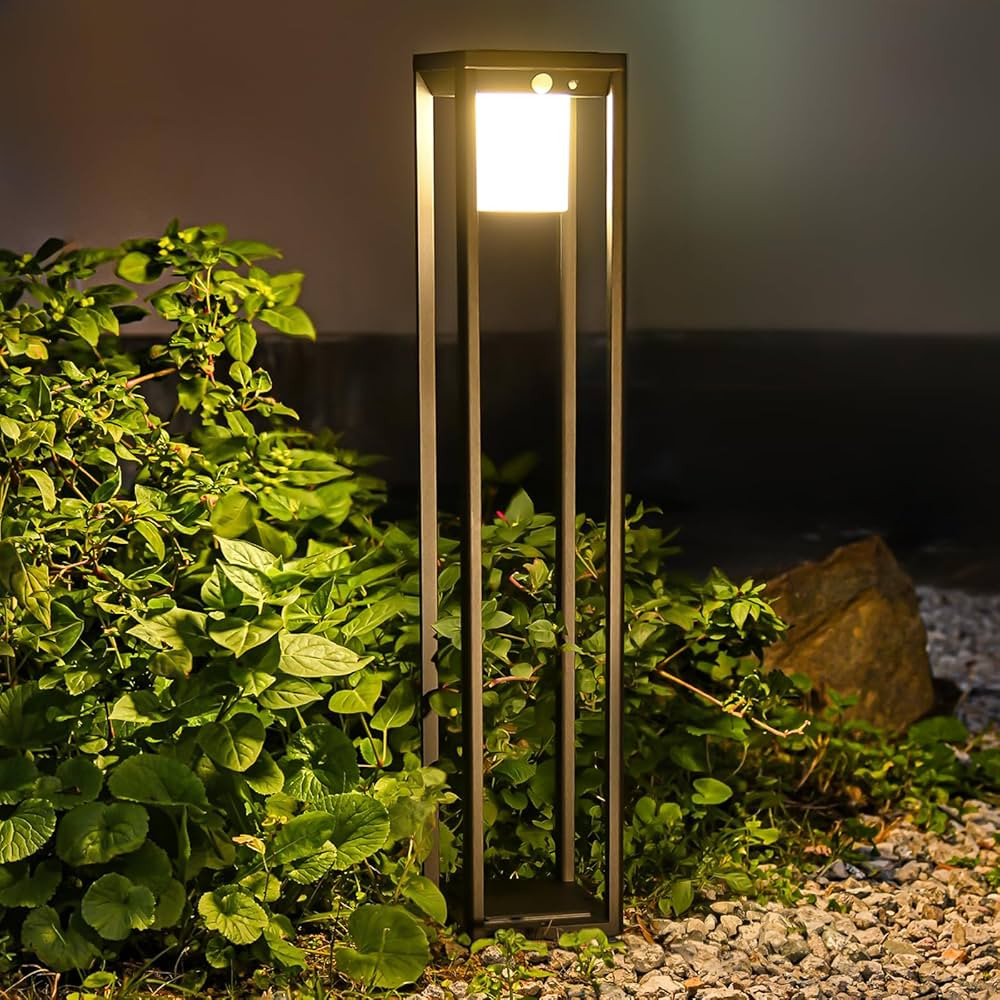 Solar Motion Pathway Lights Outdoor, Aluminum Waterproof Floor Lamp, 3 Lighting Modes 600 Lumens ... | Amazon (US)