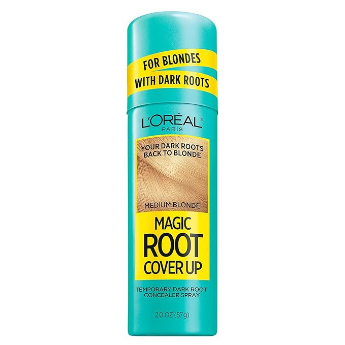 L'Oreal Paris Magic Root Cover Up Concealer Spray for Blondes, Medium Blonde, 2 fl. oz., Ammonia ... | Amazon (US)