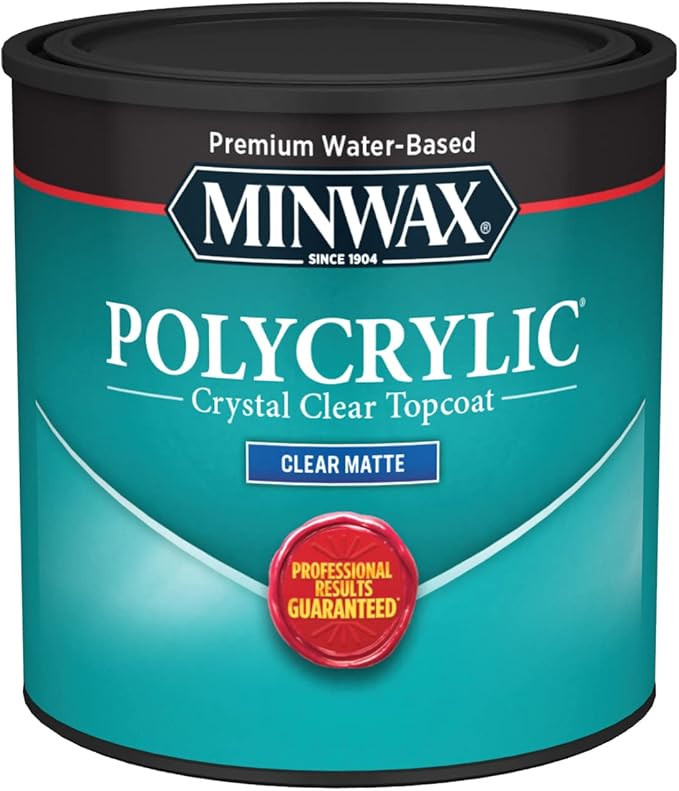 Minwax 222224444 Polycrylic Protective Wood Finish, Clear Matte, ½ Pint | Amazon (US)