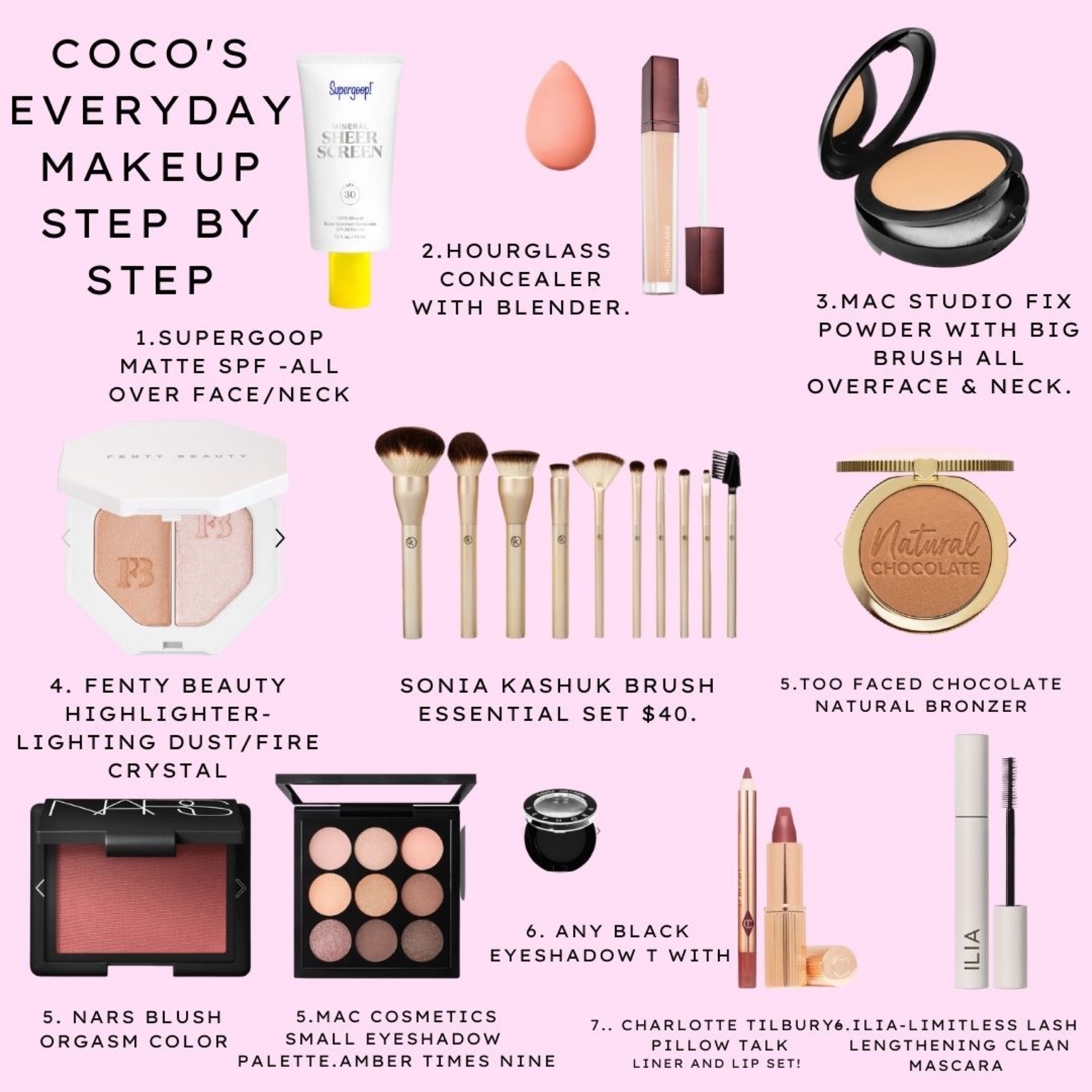 My everyday makeup routine step by step! I’m obsessed with all these items and so pleased with the results! The one thing I will say is that I know the hourglass concealer is a little pricey! But it IS SO WORTH it. I used Mac 24 hr concealer and the results don’t even compare!!!  Sephora has a holiday sale going on right now30%  Sephora collection & 20% off Rogue! 

#LTKbeauty #LTKstyletip #LTKHoliday