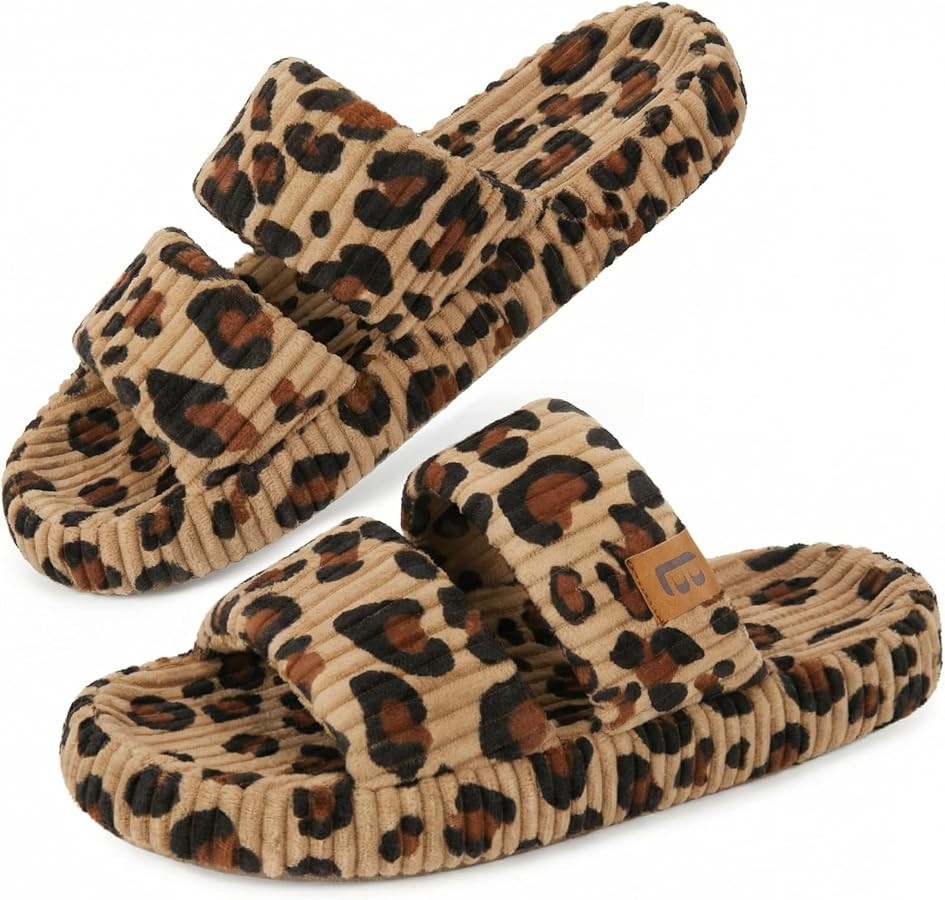 LongBay Slippers for Women Memory Foam Open Toe Slide Indoor House Shoes Slip On Bedroom Comfy Gi... | Amazon (US)