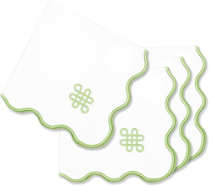 Hofdeco Premium Coastal Patio Indoor Outdoor Napkin Set of 4, 20”x20” Washable Dinner Napkins... | Amazon (US)
