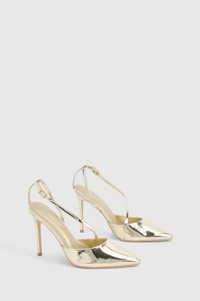 Asymmetric Patent Court Heels | Boohoo.com (UK & IE)