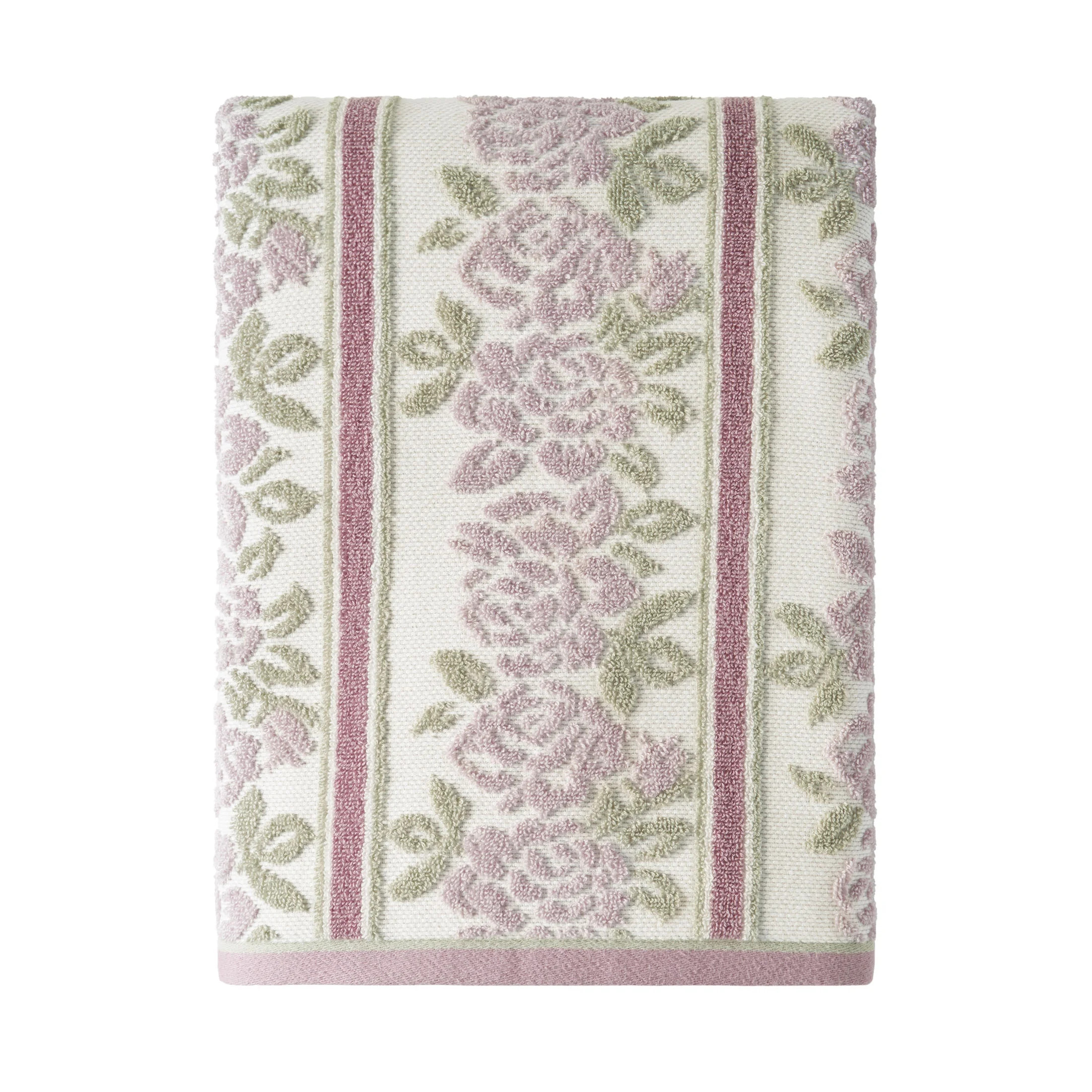 Beautiful by Drew Barrymore Wallpaper Bath Towel, Soft 100% Cotton, Rose Pink | Walmart (US)