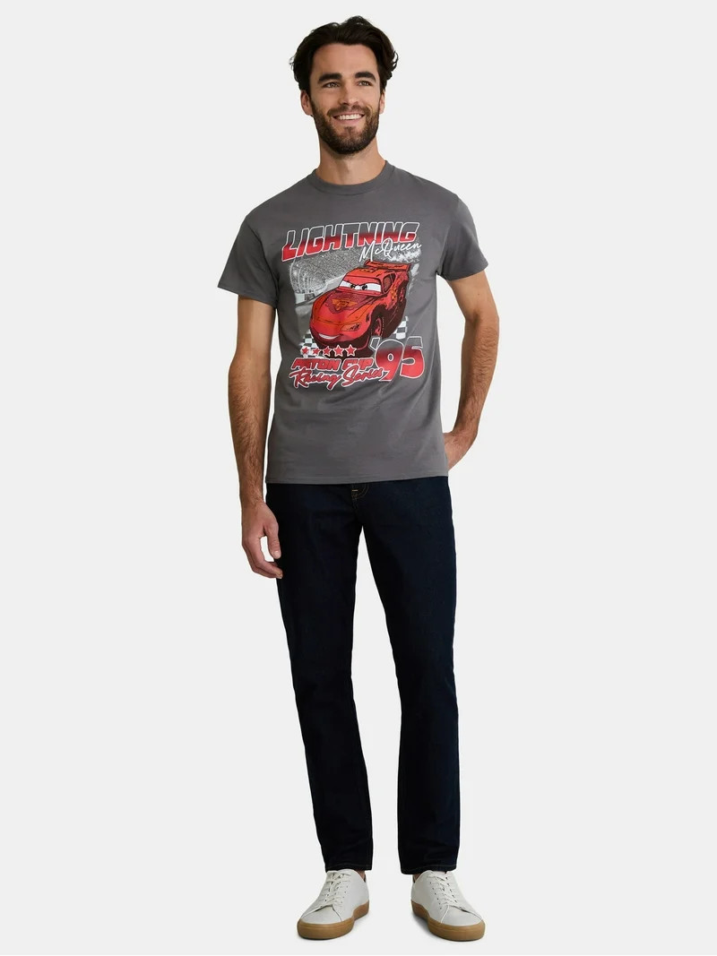 Disney’s Cars Men's & Big Men's Piston Cup Cotton Graphic Tee, Sizes S-3XL | Walmart (US)