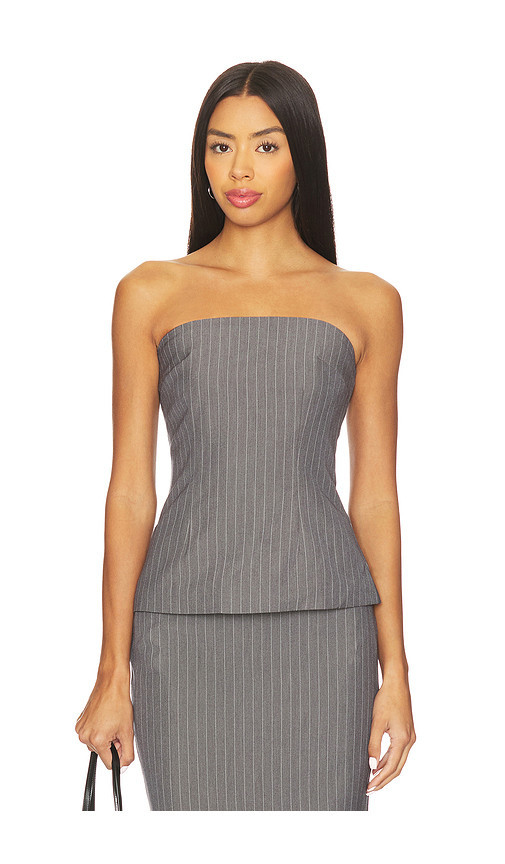 ALL THE WAYS Alessia Strapless Top in Grey. Taglia M. Also in S, XS, XXS. | Revolve Clothing (Global)