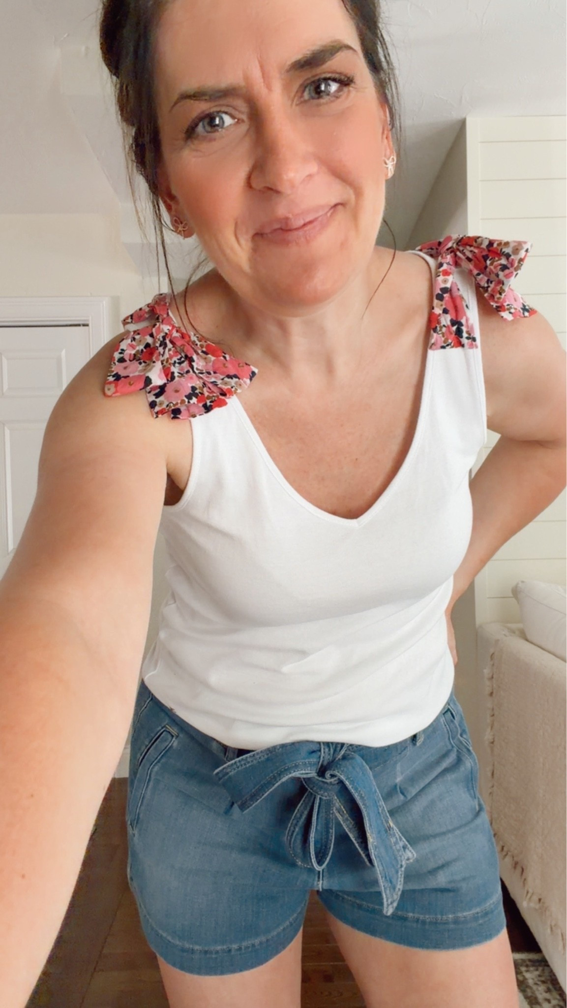 Obsessed with these denim shorts from Walmart!!! I’m wearing a size 6, so grab your normal size. My top is from Marshall’s last year, so no link to that…sorry!

#LTKootd #LTKdayinmylife