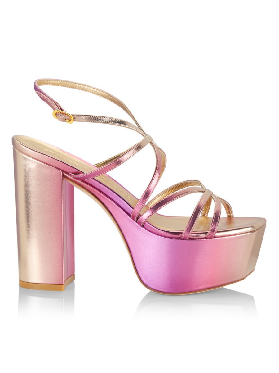 Barelythere Squarehigh 140MM Leather Platform Sandals | Saks Fifth Avenue