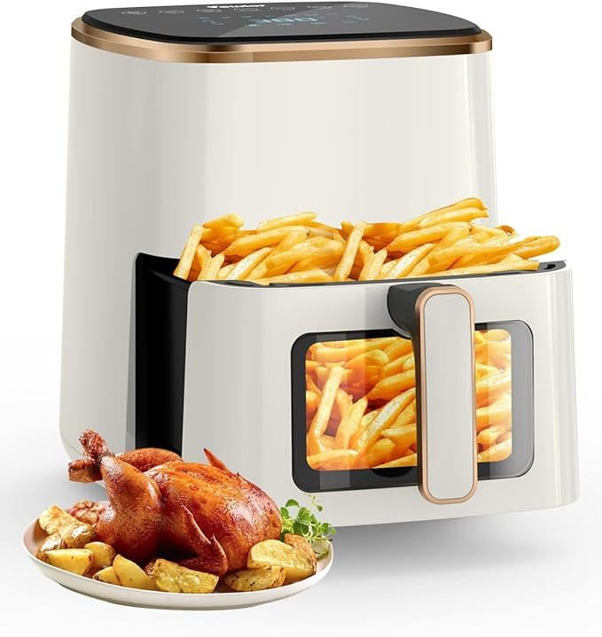 VEWIOR Air Fryer, 5.3Qt Airfyer with Viewing Window, 7 Custom Presets Large Air Fryer Oven with S... | Amazon (US)