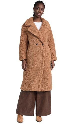 UGG Women's Gertrude Long Teddy Coat, Chestnut, XL | Amazon (US)
