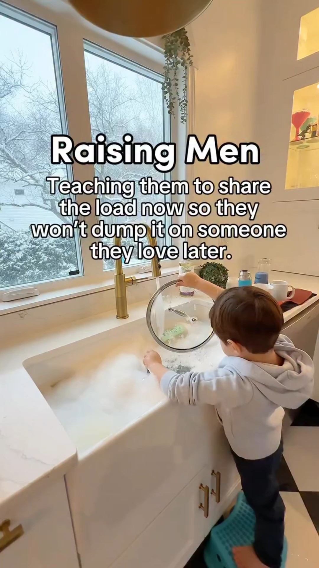 The boys love to help wash dishes in our kitchen sink! 
 #raisingmen #familyfirst #growingup #rowater #reverseosmosis #chores #dadlife #cleanwater

#LTKKids #LTKfoodie #LTKHome