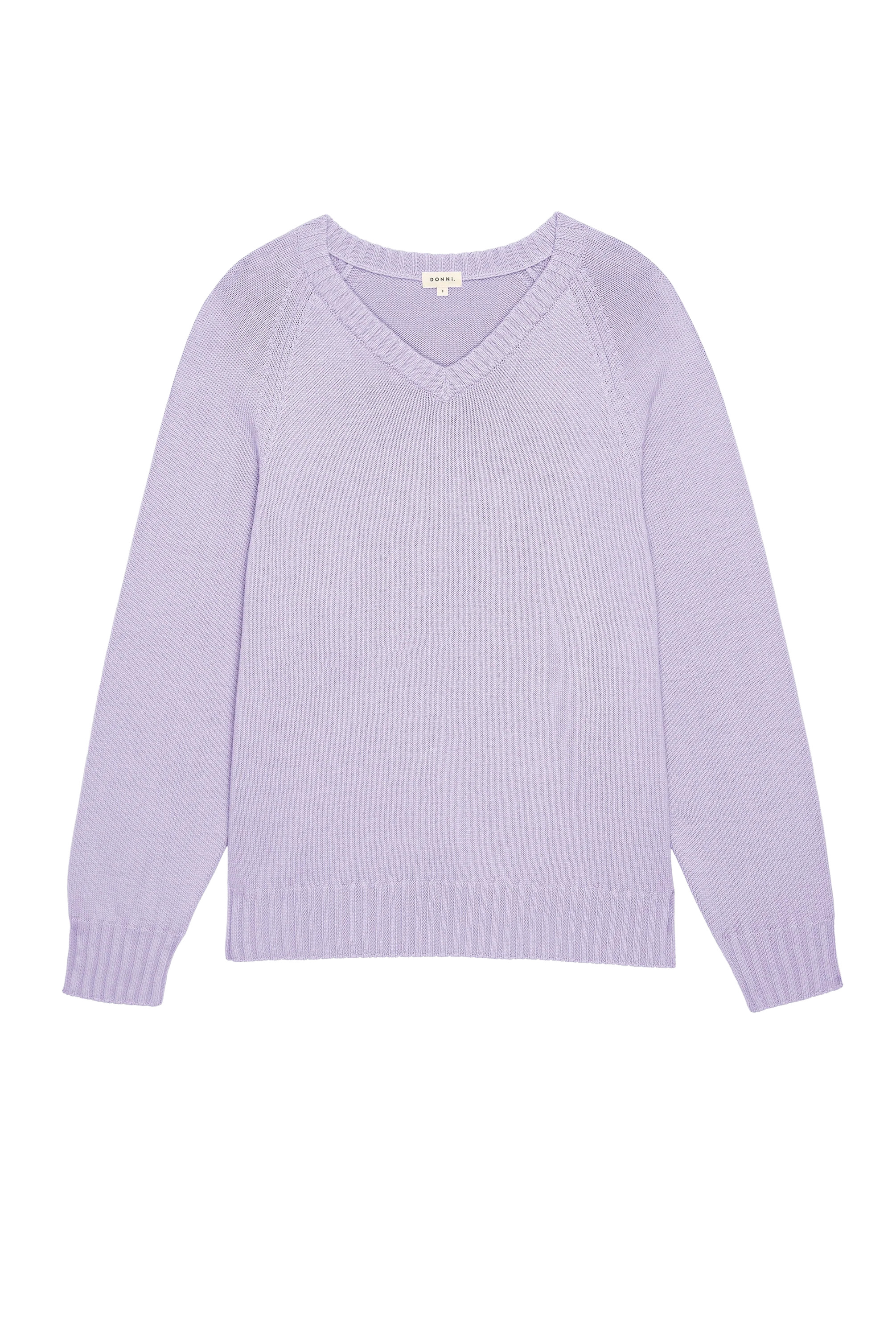 The Cotton Knit V-Neck Sweater | DONNI.