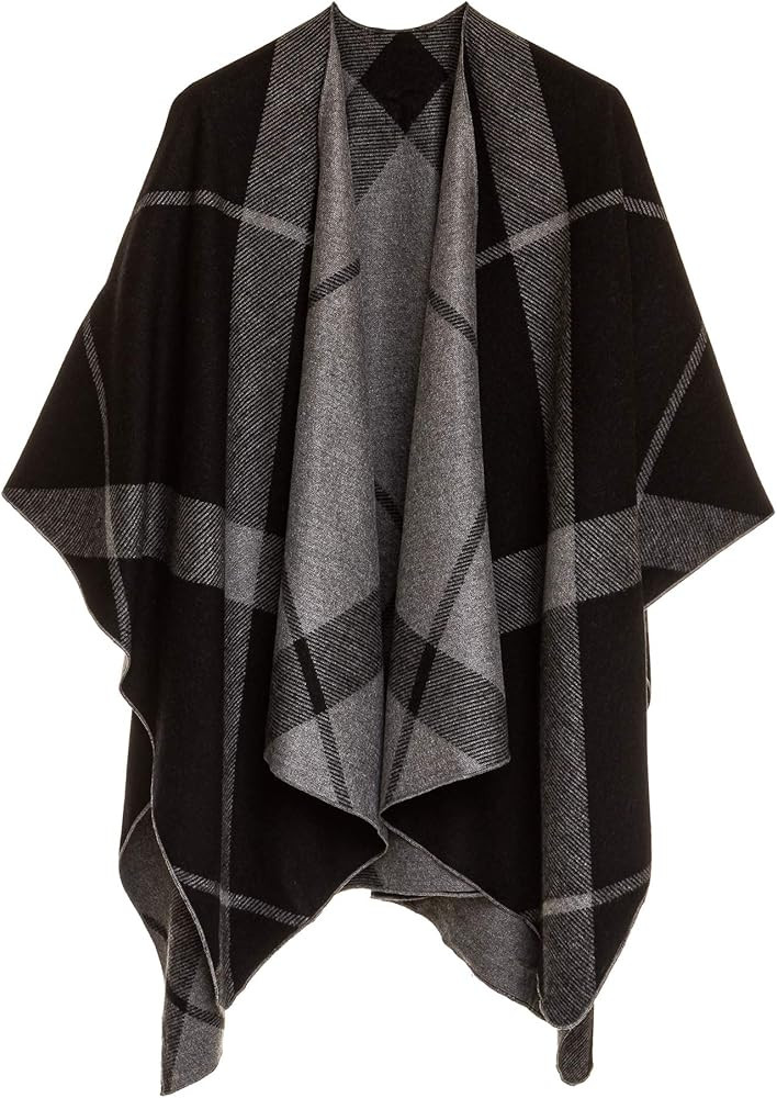 Women's Shawl Wrap Poncho Ruana Cape Cardigan Sweater Open Front for Spring Fall Winter | Amazon (US)