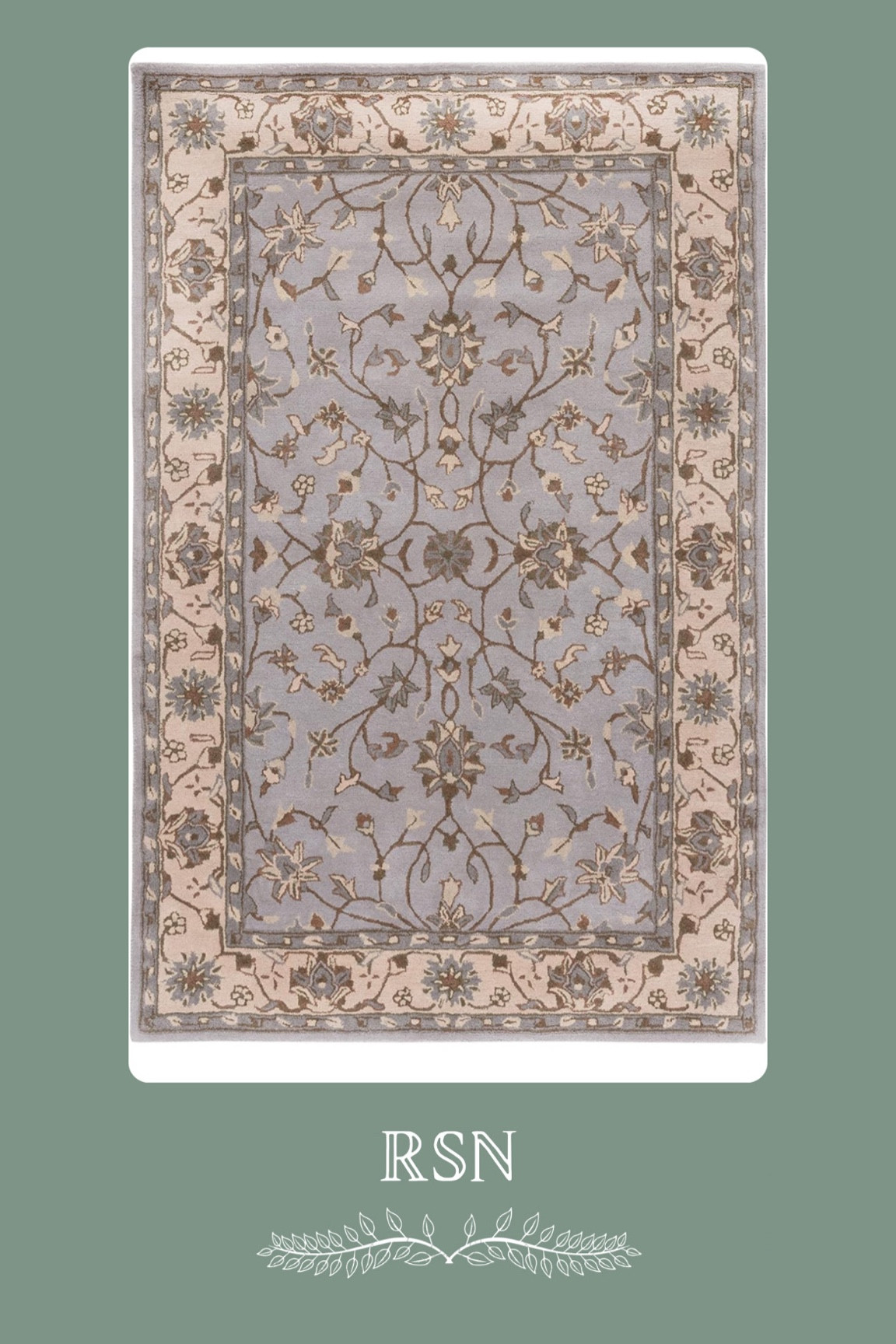 Wool handmade rug 
Traditional beige and green rug 
Safaveigh Heriatge Rug 

#LTKhome