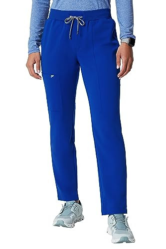 Fabletics Women's Performance Scrub Pant - MotionTech, 4-Way Stretch, Pocket-Packed, Lightweight, Semi-Slim Fit, XXL/1X / Short 26 in | 26, Royal Blue | Amazon (US)