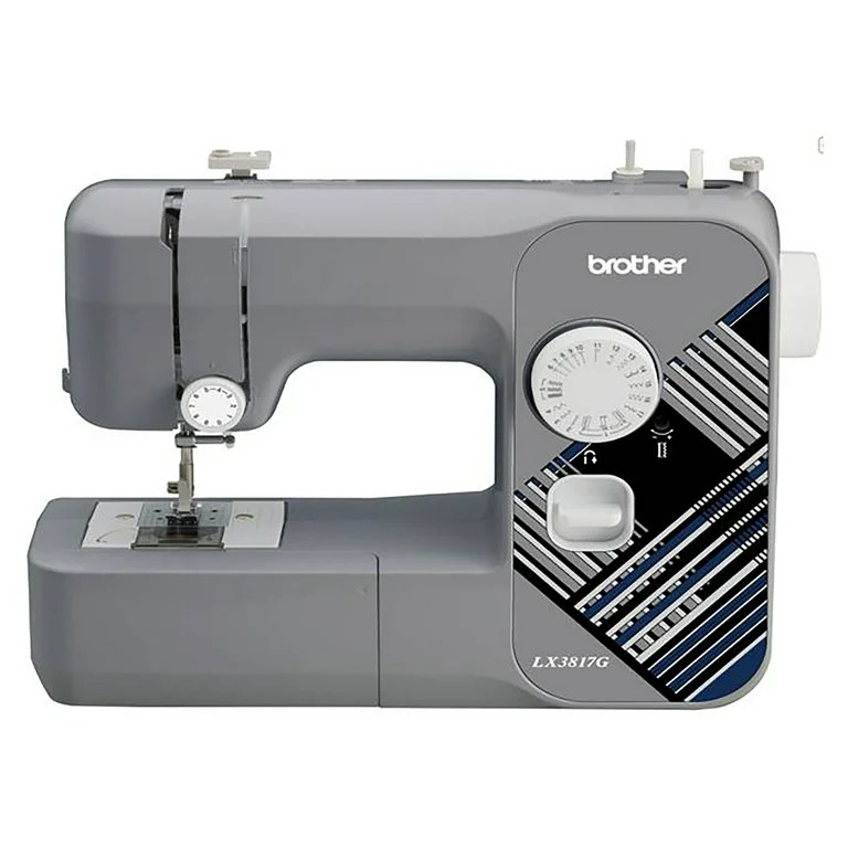 Brother LX3817G 17-Stitch Portable Full-Size Sewing Machine, Grey | Walmart (US)