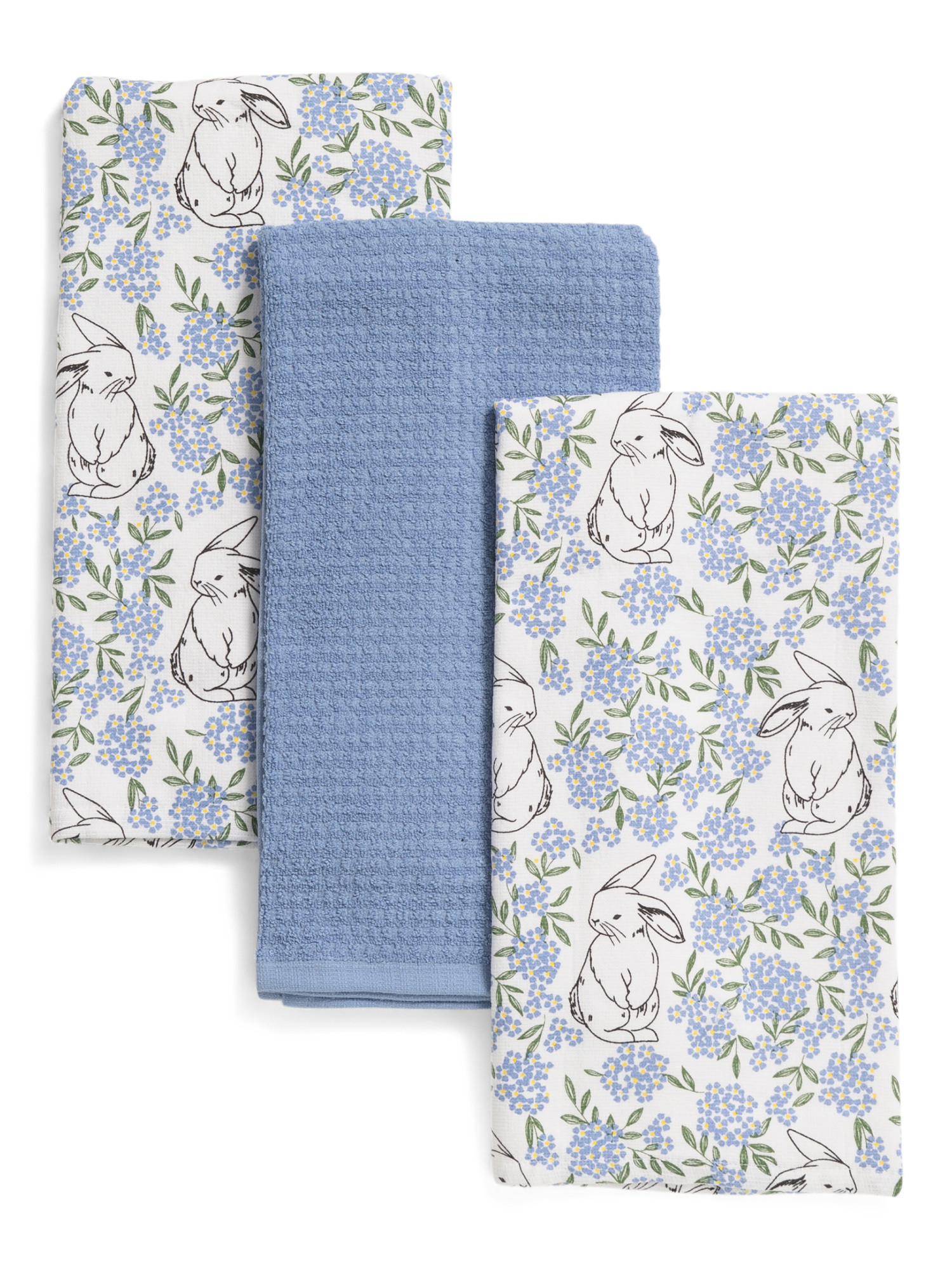 Set Of 3 Bunny Hydrangia Kitchen Towels | Marshalls