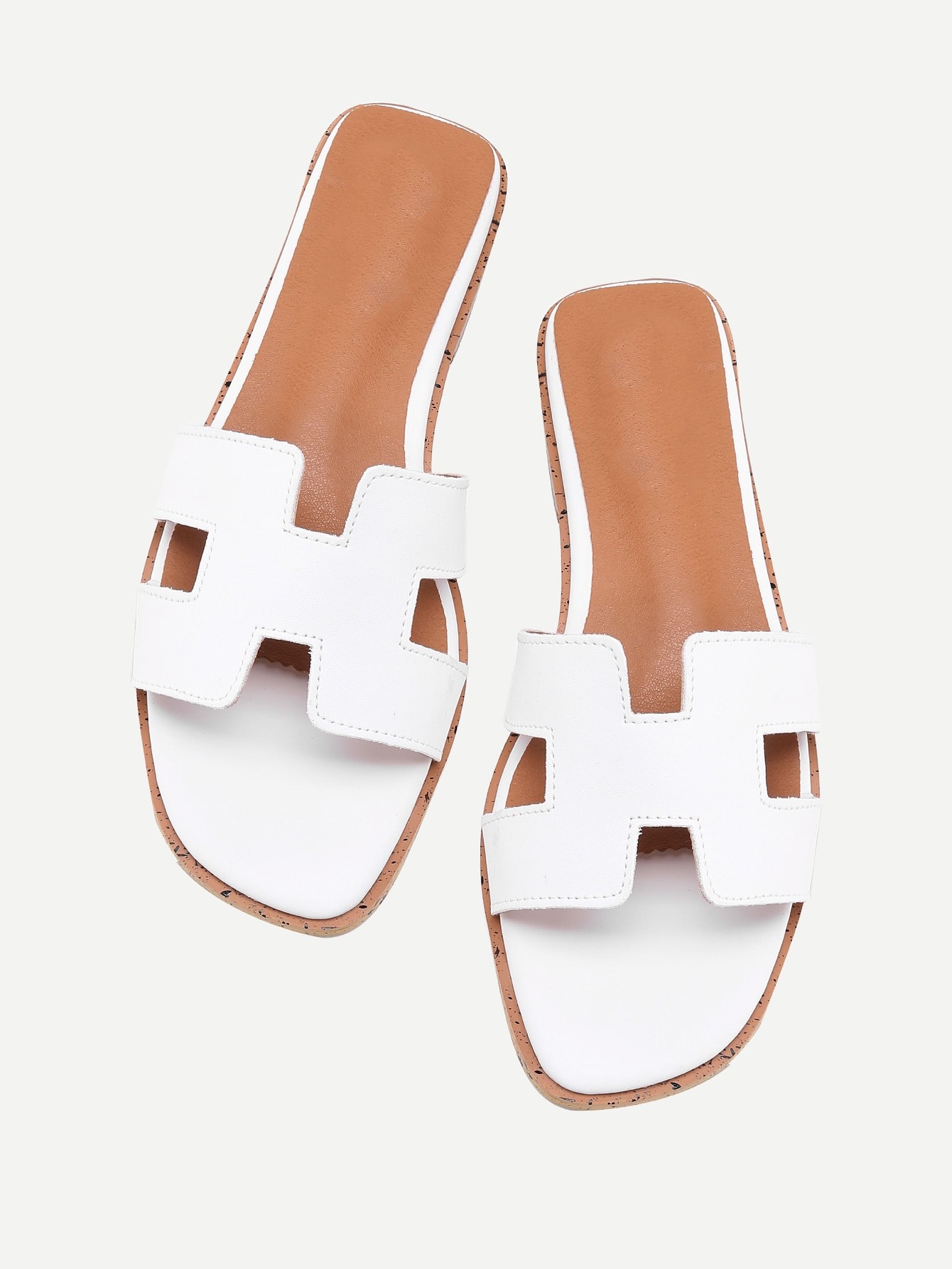 PU Cutout Design Sliders | SHEIN
