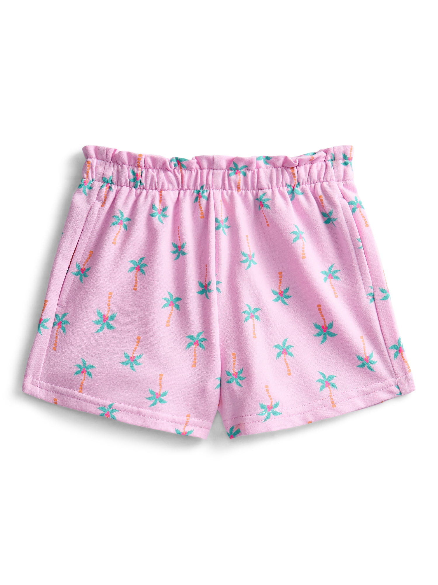 Wonder Nation Toddler Girls Soft Knit Pull On Shorts, Sizes 18M-5T | Walmart (US)