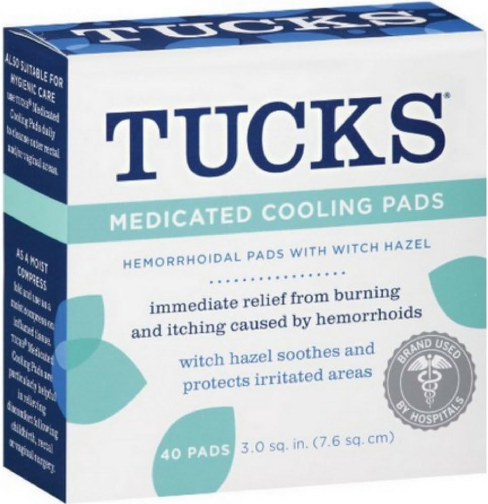 Tucks Medicated Cooling Hemorrhoidal Pads, 40 Count (Pack of 2) | Amazon (US)