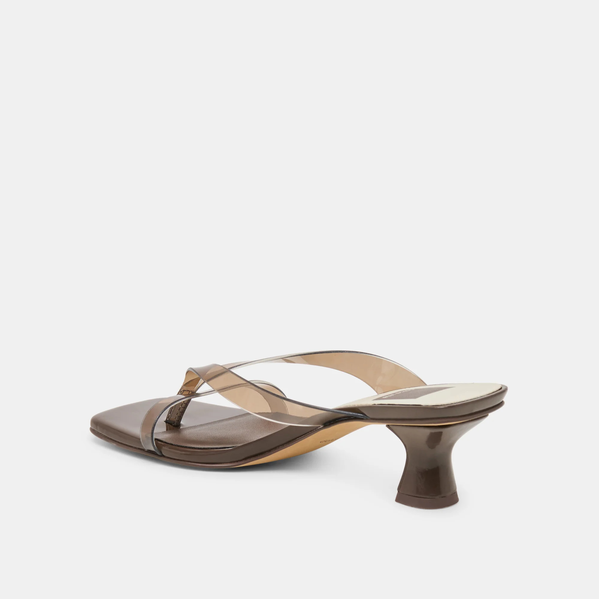 Brevel Vinyl Heels Dk Brown Jelly | DolceVita.com