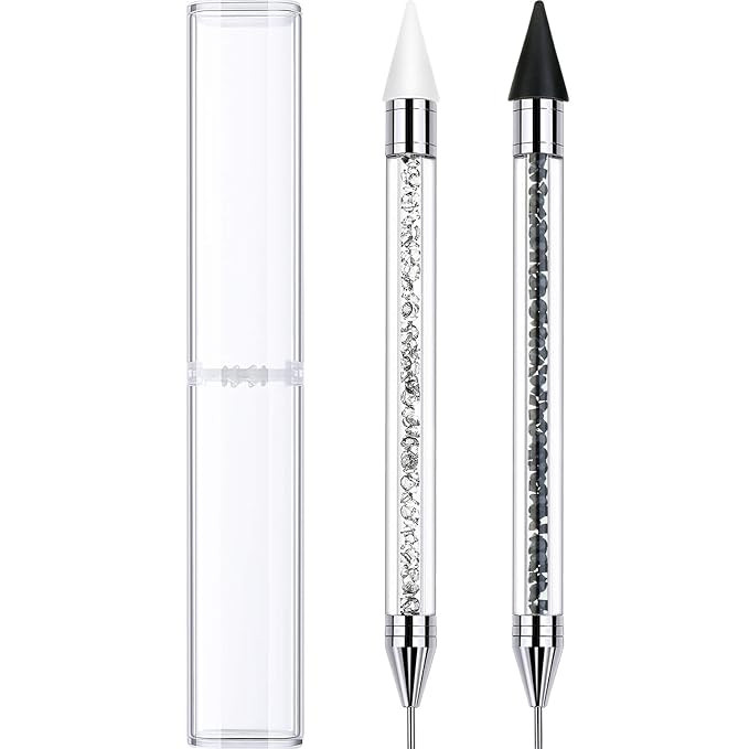 2 Pieces Rhinestone Picker Dotting Pen, Dual-ended Rhinestone Gems Crystals Studs Picker Wax Penc... | Amazon (US)