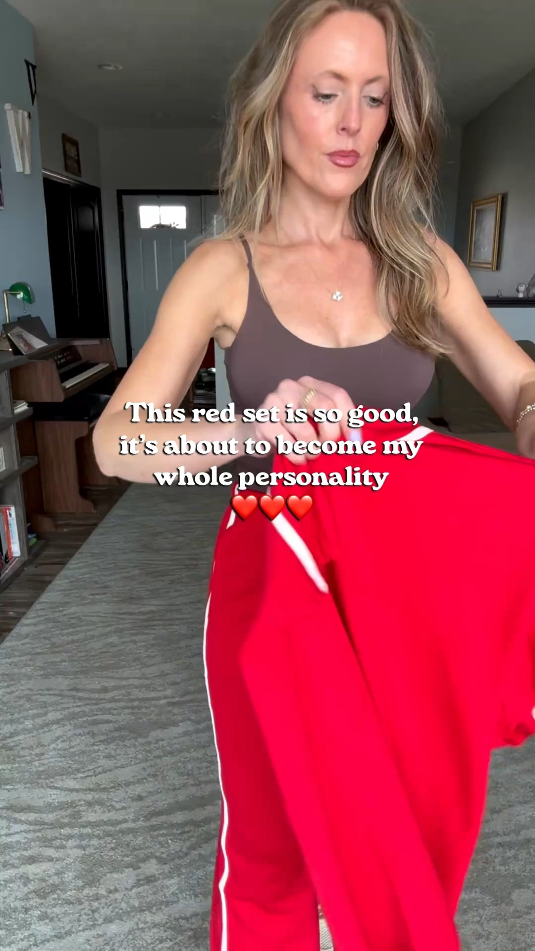 I feel this set is entering its “wear it on repeat” era ❤️ Comfy, flattering, and bold enough to do all the talking… would you wear this out or keep it as a lounge look? 👀

red matching set, comfy lounge set, two piece outfit, casual chic outfit, affordable fashion

#comfystyle #matchingset #everydayoutfit

#LTKMidsize #LTKootd