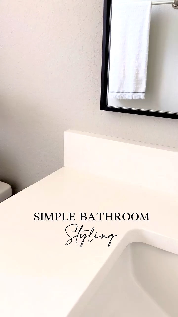 Simple bathroom styling. 

Home decor, bathroom, bathroom decor, soap dispenser, wood stand, hand towel

#LTKstyletip #LTKhome #LTKFind