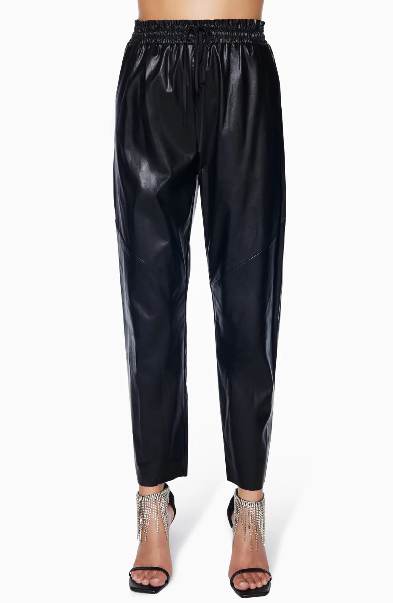 Ramy Brook Samson Faux Leather Pants in Black at Nordstrom, Size Small | Nordstrom