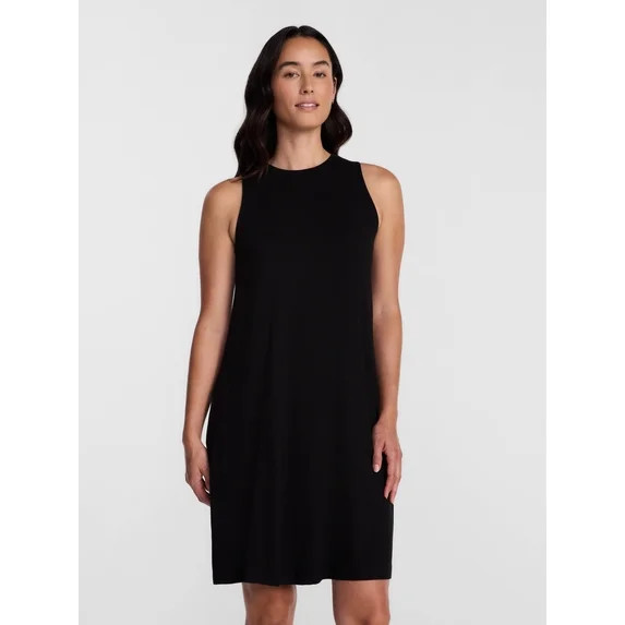 Time and Tru Women’s Sleeveless Knit Swing Dress, Sizes XS-XXXL | Walmart (US)