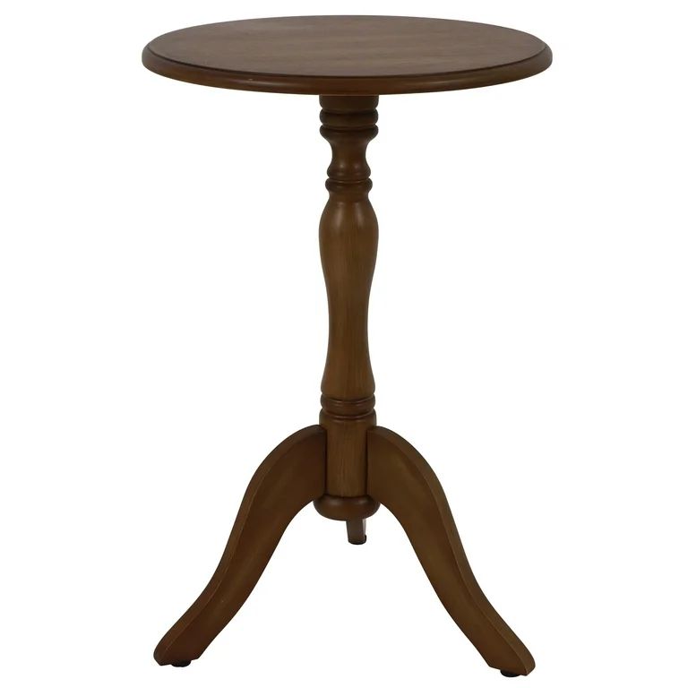 Decor Therapy Chic Pedestal Round Accent Table, 24"x 15"x15" - Honeynut | Walmart (US)