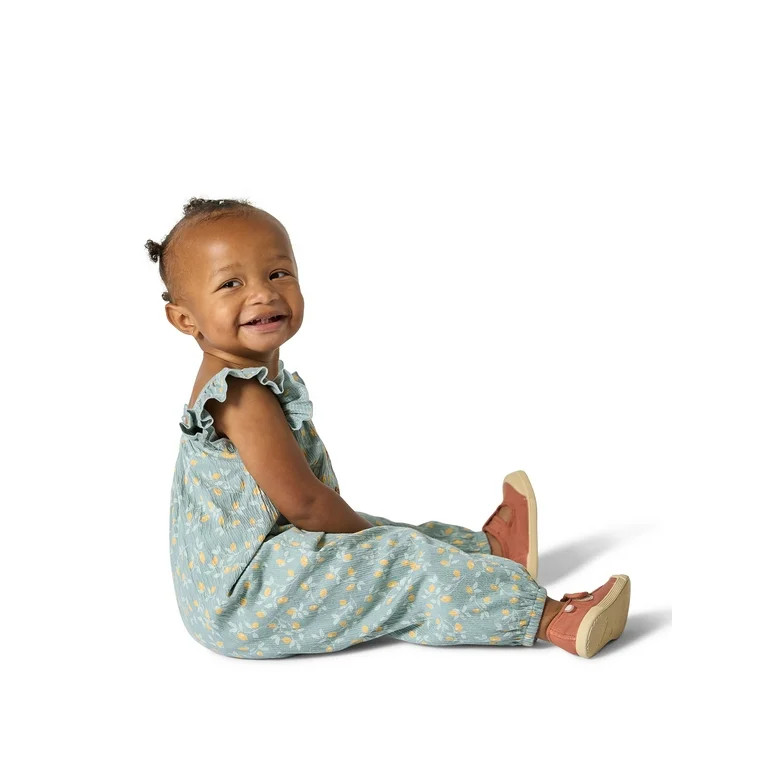 Modern Moments by Gerber Baby Girl Long Leg Romper, Sizes 0/3 Months - 24 Months | Walmart (US)