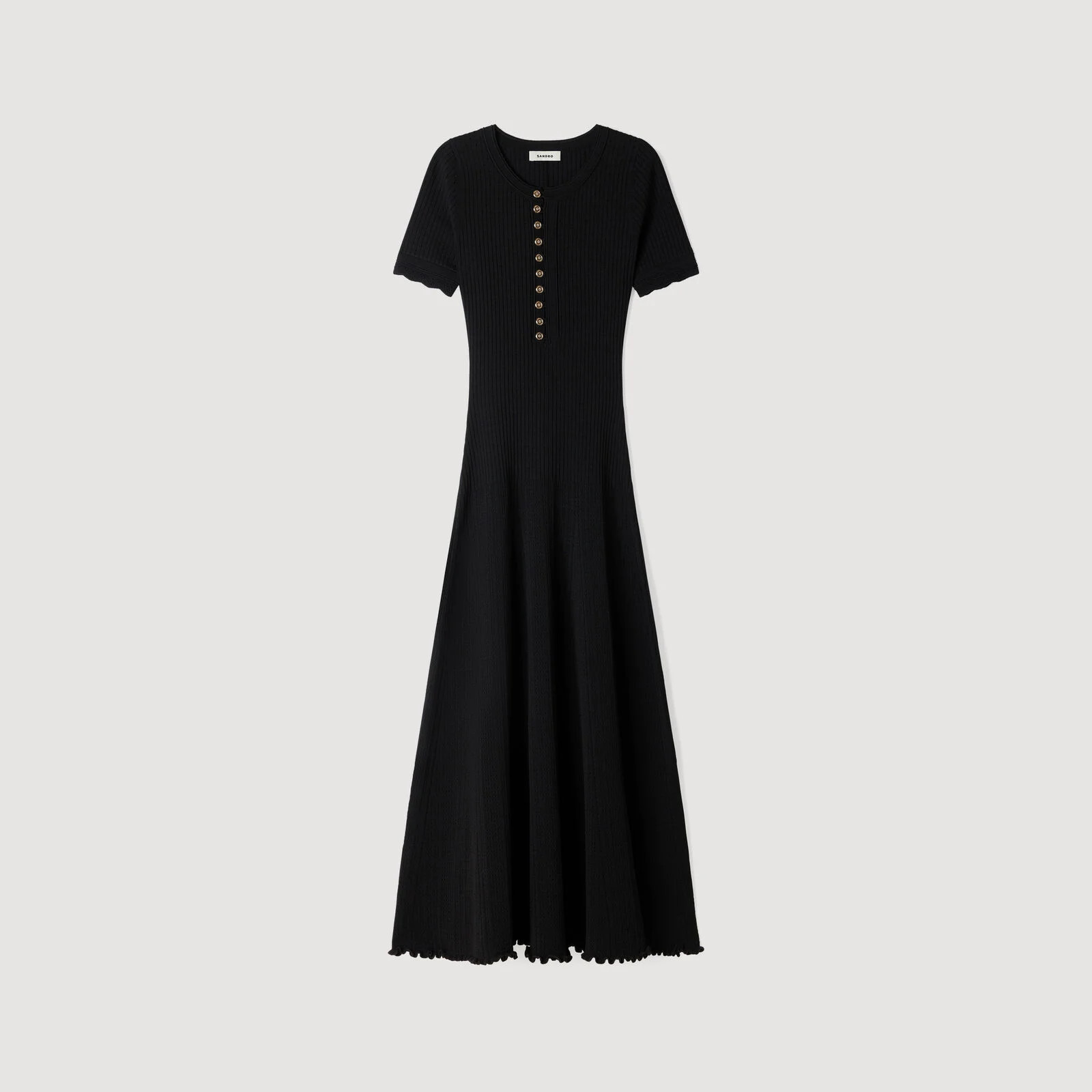 Ribbed knit midi dress | Sandro US | Sandro-Paris US