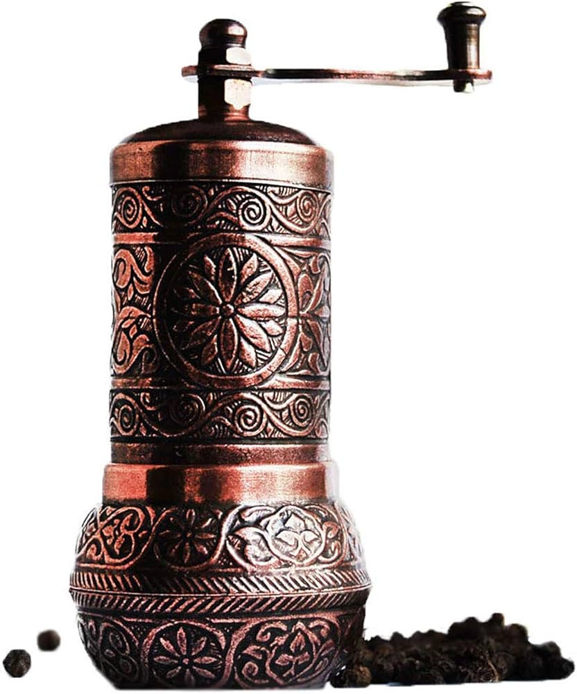 Bazaar Anatolia Turkish Pepper Mill Grinder Refillable Spice 4.2" Manual Crank Handle (Antique Co... | Amazon (US)