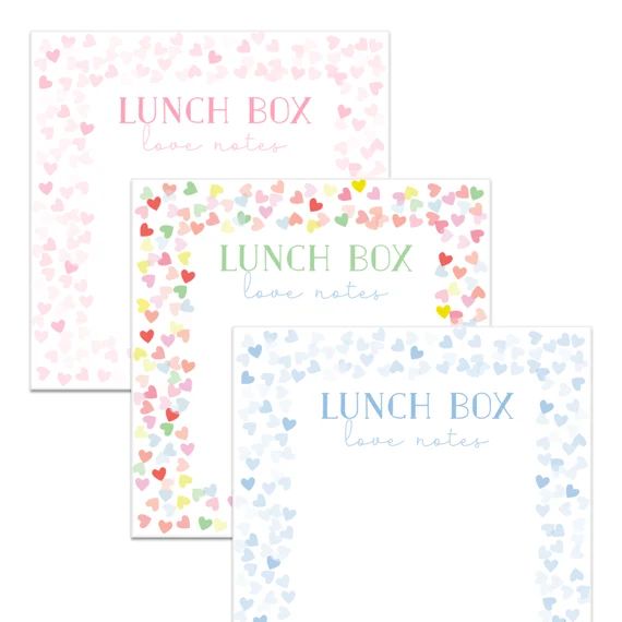 Lunch Box Love Notes Notepad - Etsy | Etsy (US)