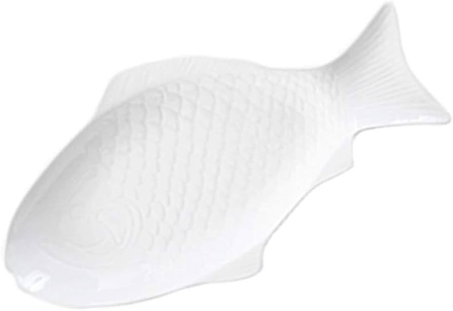 DOITOOL Small Fish Shaped Plate Fish Dish Creative Ceramic Serving Platter Decorative Snack Stora... | Amazon (US)