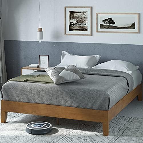 Amazon.com: ZINUS Alexis Deluxe Wood Platform Bed Frame / Solid Wood Foundation / No Box Spring N... | Amazon (US)