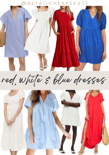 Red, white & blue dresses perfect for the 4th of July  

#LTKunder50 #LTKunder100 #LTKstyletip